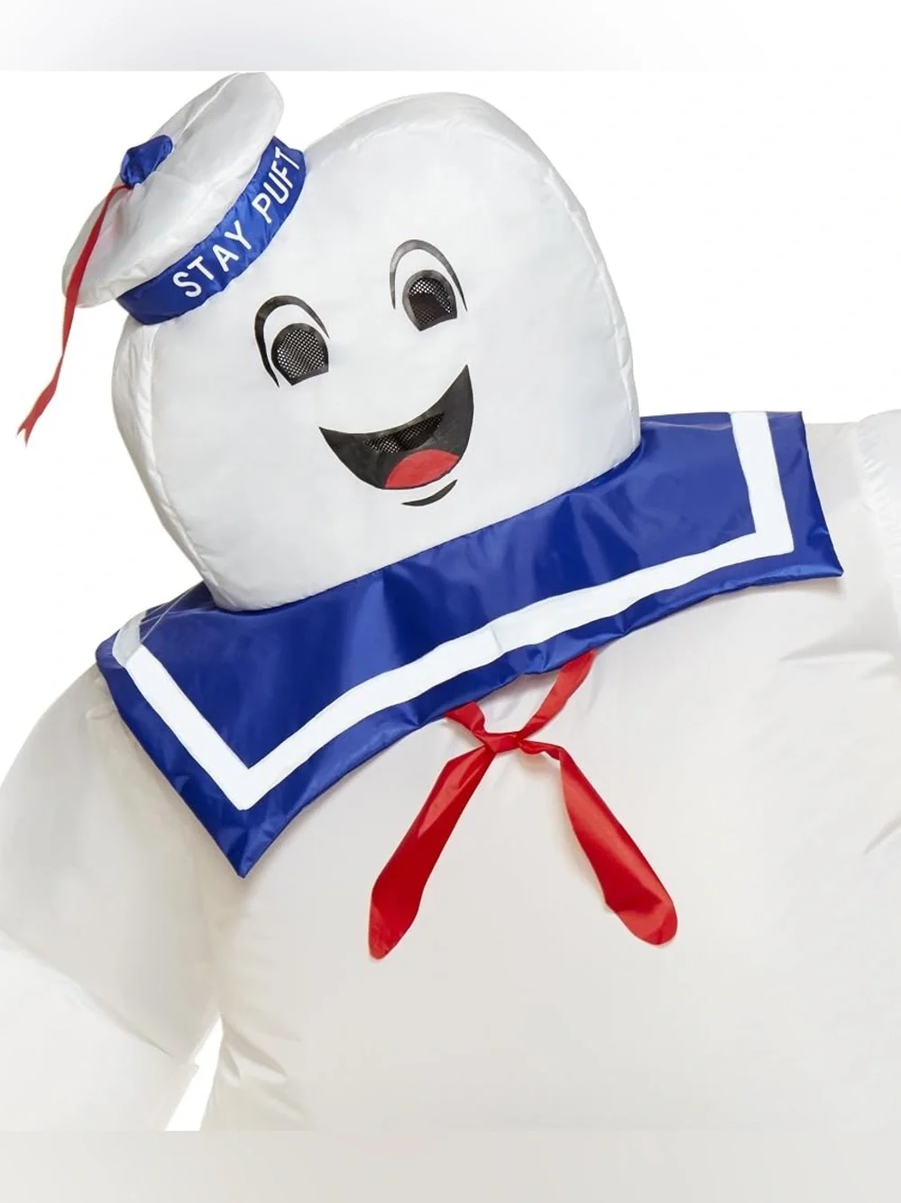 Spirit Inflatable White Sailor Marshmallow Plush with Blue Collar and Red Tie - Picture 3 of 8